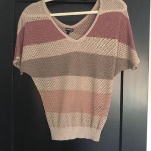 Express glitter striped sweater